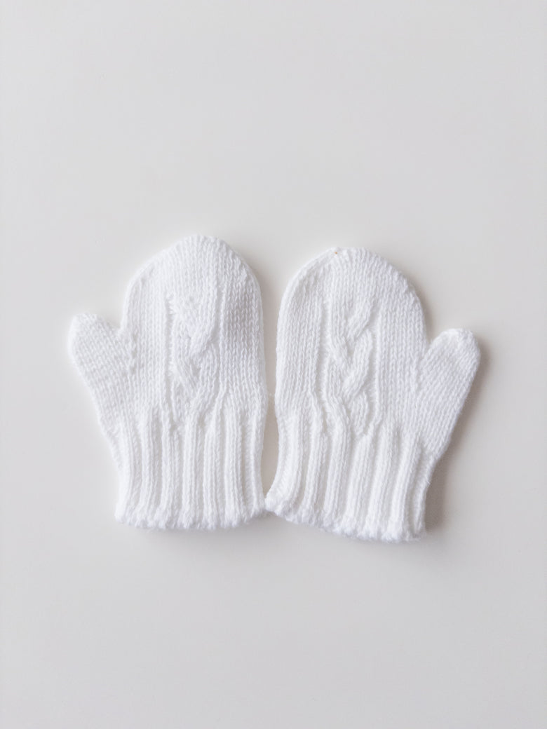 Gloves Knit White