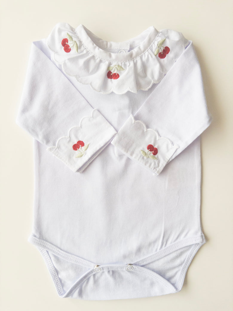 Cherry  Long-Sleeve Bodysuit