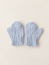 Gloves Knit Light Blue
