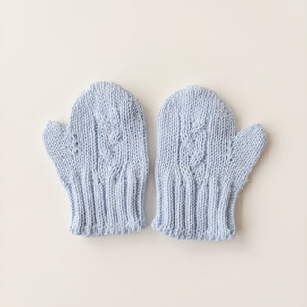 Gloves Knit Light Blue