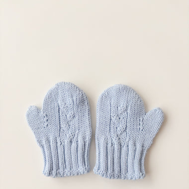 Gloves Knit Light Blue