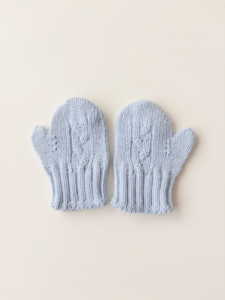 Gloves Knit Light Blue