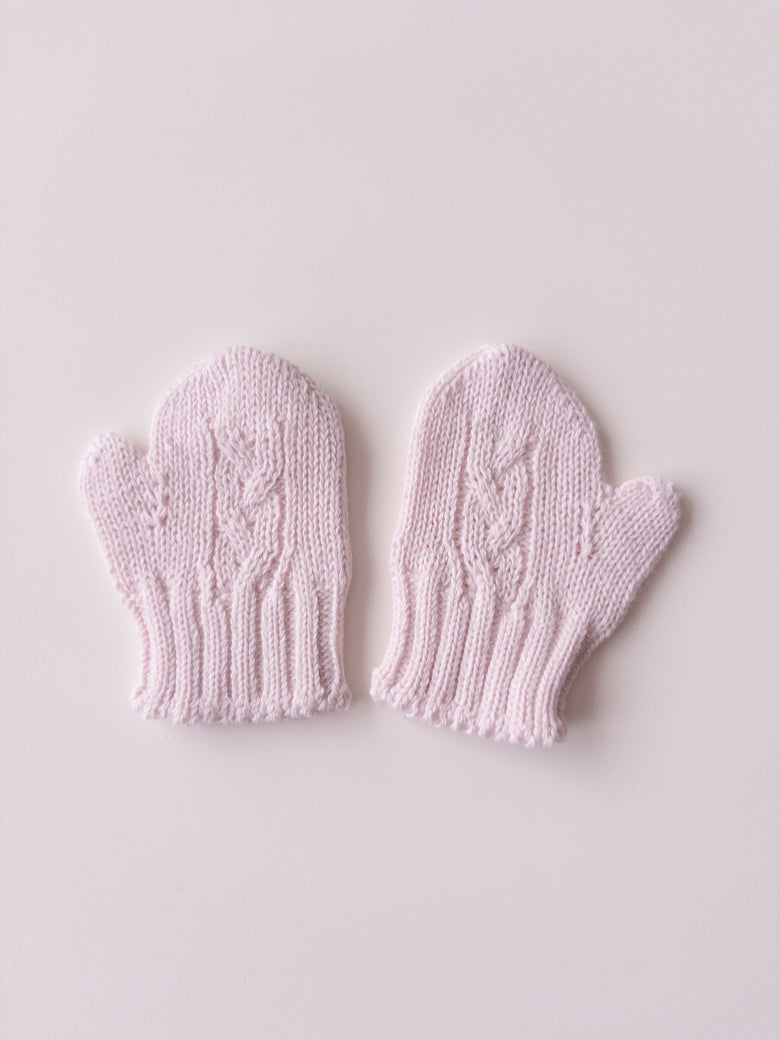 Gloves Knit Light Pink