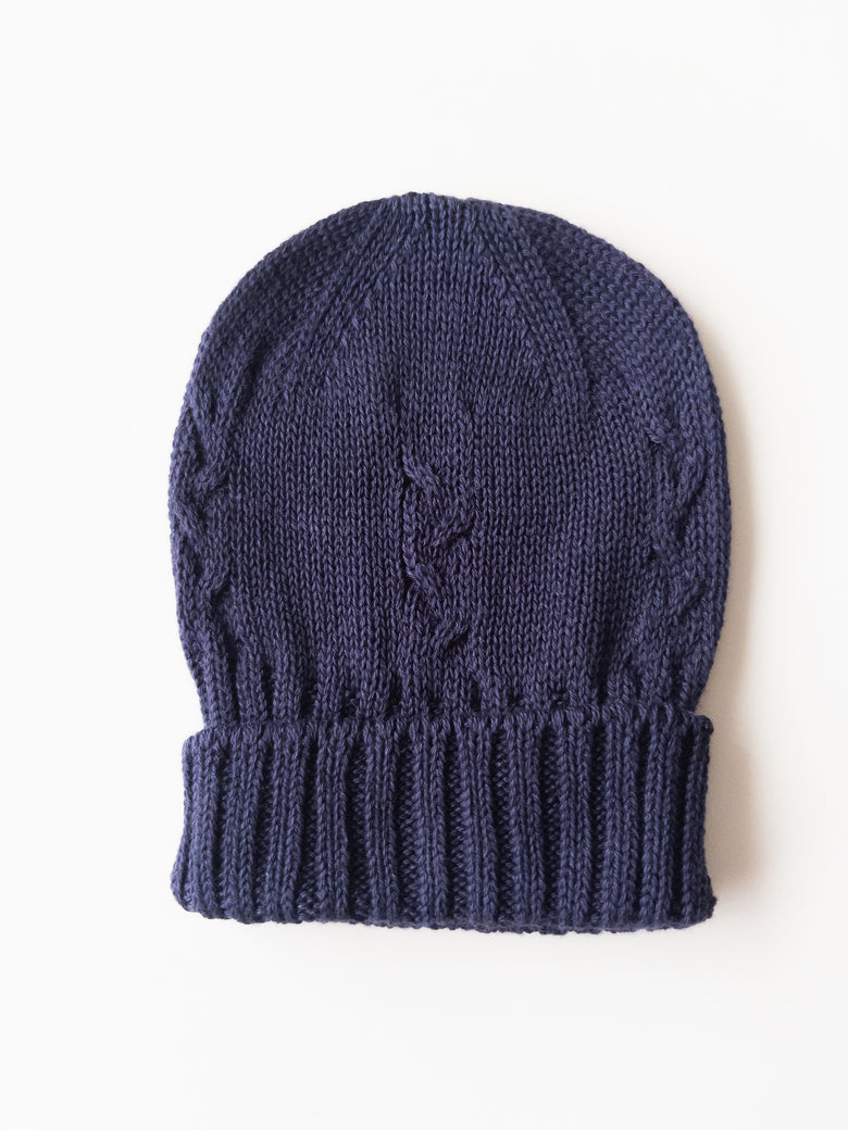 Hat Knit Navy Blue