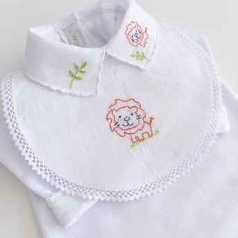 Embroidered Bodysuit + Bib Set
