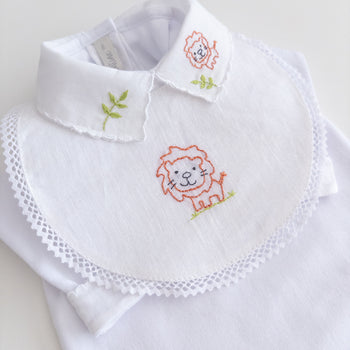 Embroidered Bodysuit + Bib Set