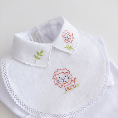 Embroidered Bodysuit + Bib Set