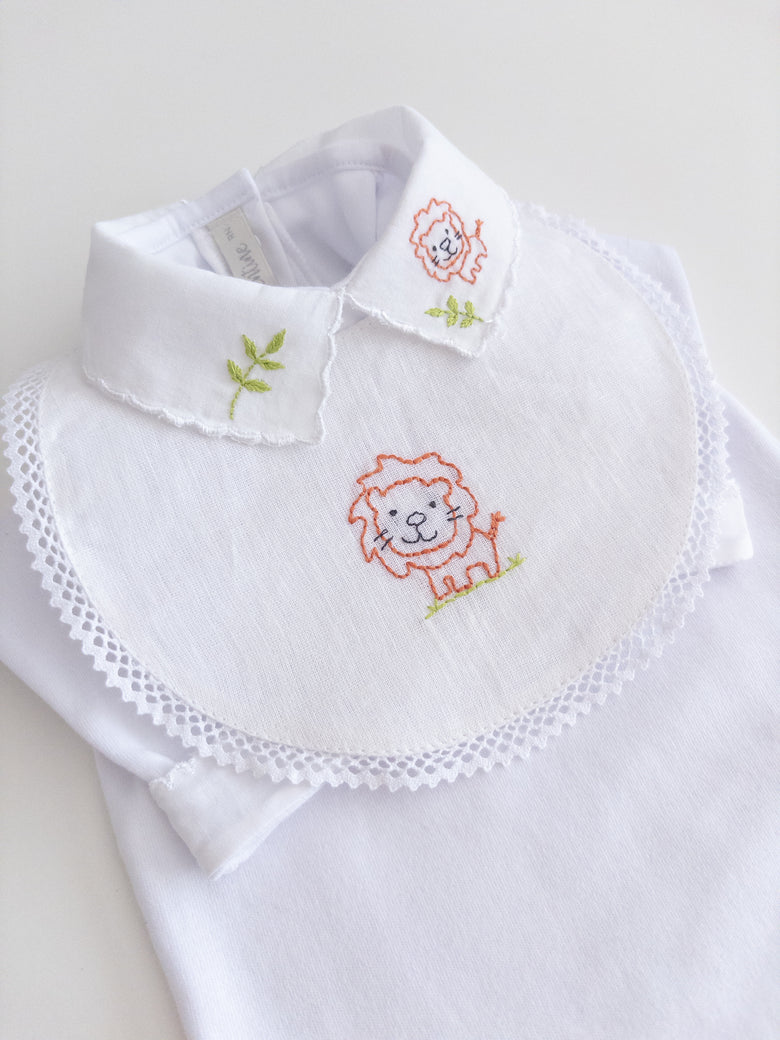 Embroidered Bodysuit + Bib Set