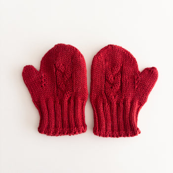 Gloves Knit Red