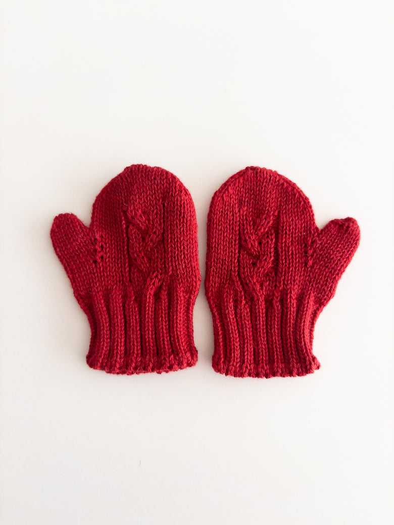 Gloves Knit Red