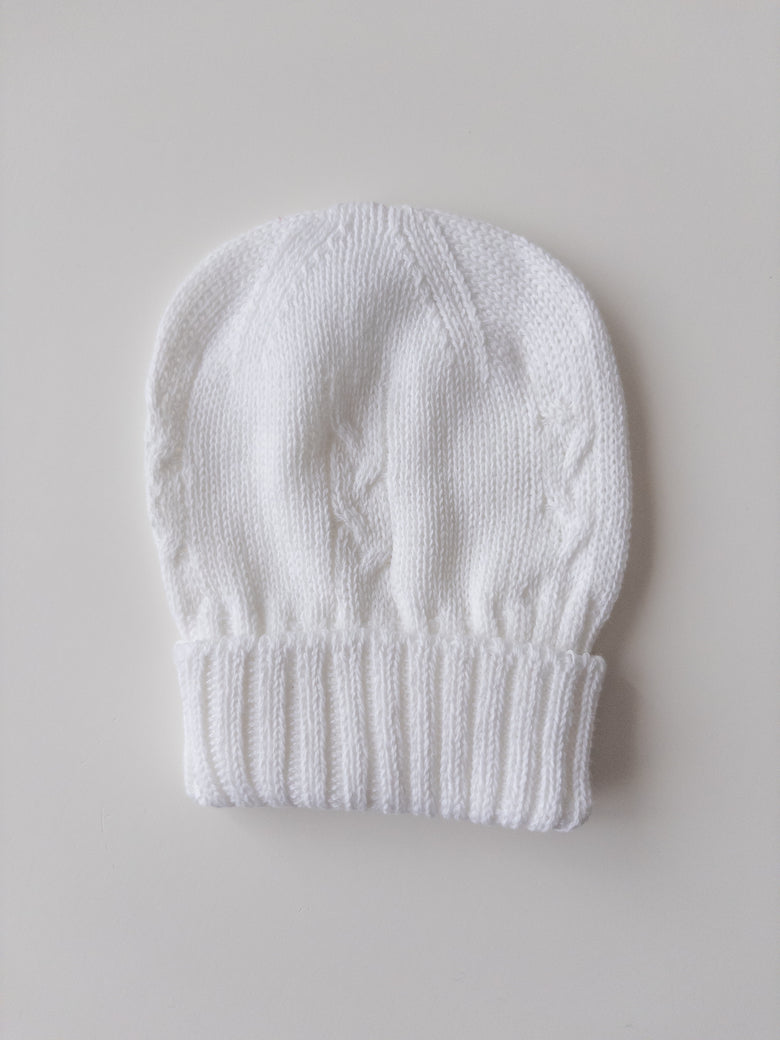 Hat Knit White