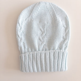 Hat Knit Aqua Green