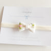 Embroidered Cora Bow Off-White