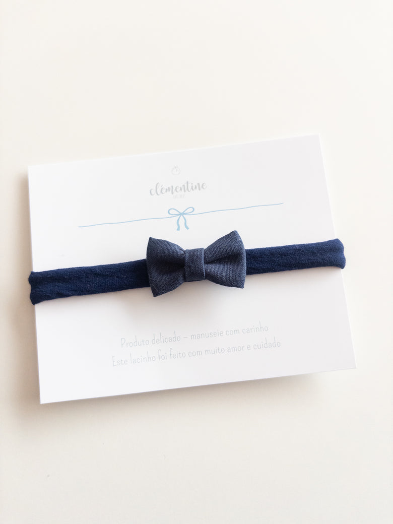 Cora Bow Navy Blue