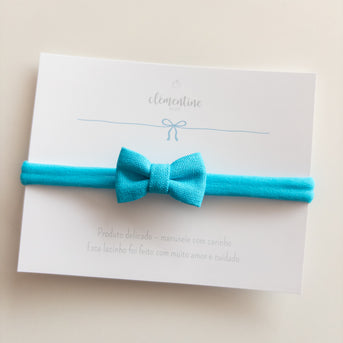 Cora Bow Turquoise Blue
