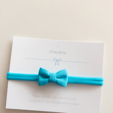 Cora Bow Turquoise Blue