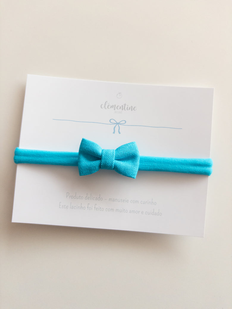 Cora Bow Turquoise Blue