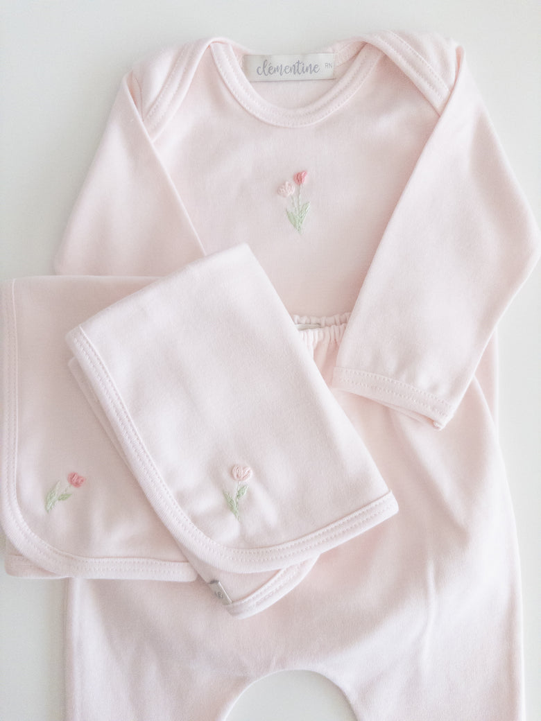 Embroidered Americano Set with Napkins
