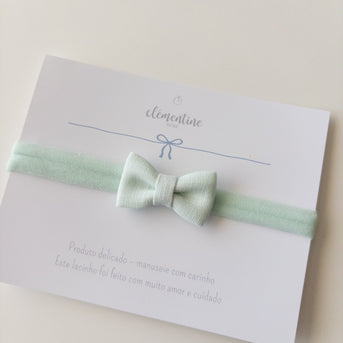 Cora Bow Aqua Green