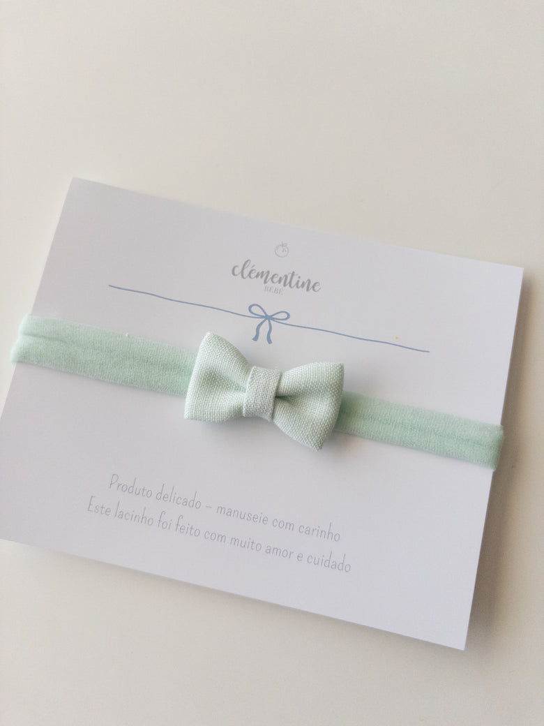 Cora Bow Aqua Green