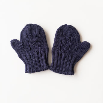 Gloves Knit Navy Blue