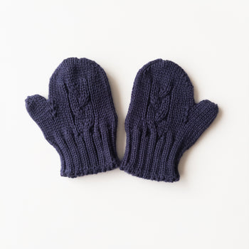 Gloves Knit Navy Blue