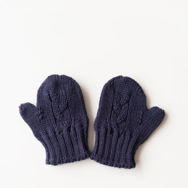 Gloves Knit Navy Blue