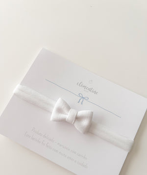 Linen Baby Hair Bow